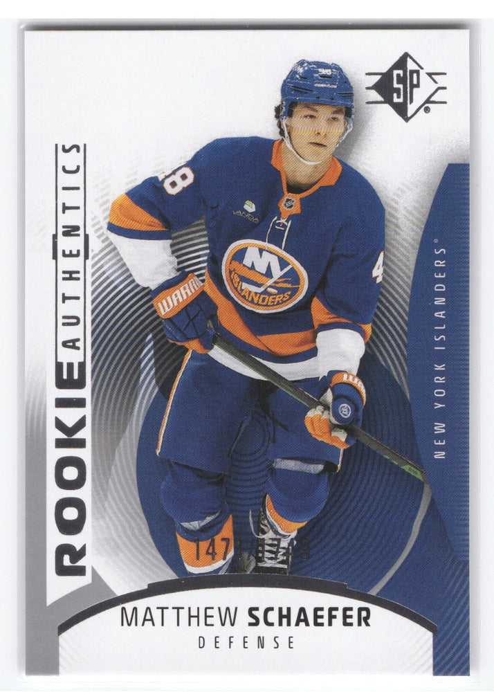 2025-26 Upper Deck Sp Hockey Rookie Authentics #111 Rookie Rc Matthew Schaefer /1749