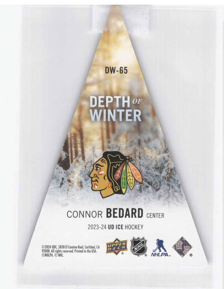 2023-24 Upper Deck Ice Hockey Depth Of Winter Dw-65 Rookie Rc Connor Bedard