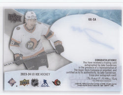 2023-24 Upper Deck Ice Hockey Glacial Graphs Gg-Sa Auto Jake Sanderson