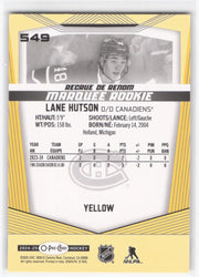 2024-25 Upper Deck O-Pee-Chee Marquee Rookie Yellow #549 Rookie Rc Lane Hutson