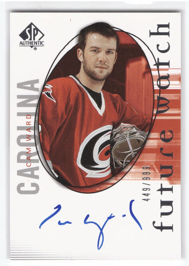 2005-06 Upper Deck Sp Authentic Future Watch #142 Rookie Rc Auto Cam Ward /999