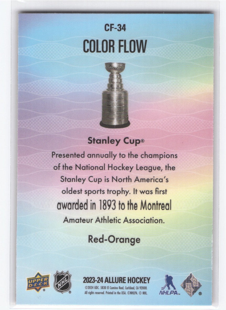 2023-24 Upper Deck Allure Red-Orange Cf-34 Stanley Cup