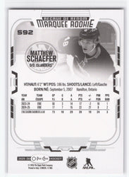 2025-26 Upper Deck O-Pee-Chee Marquee Rookie #592 Rookie Rc Matthew Schaefer