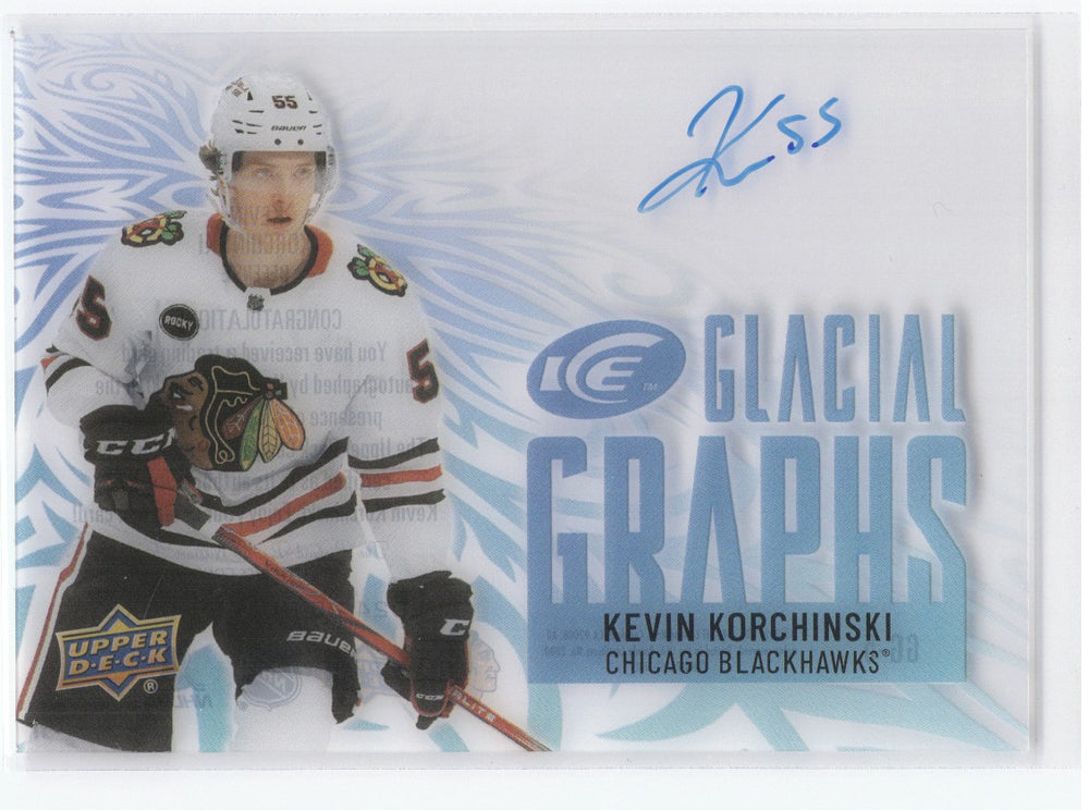 2024-25 Upper Deck Ice Hockey Glacial Graphs Gg-5 Auto Kevin Korchinski
