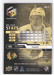 2023-24 Upper Deck Extended Hologrfx Hg-1 Rookie Rc Connor Bedard