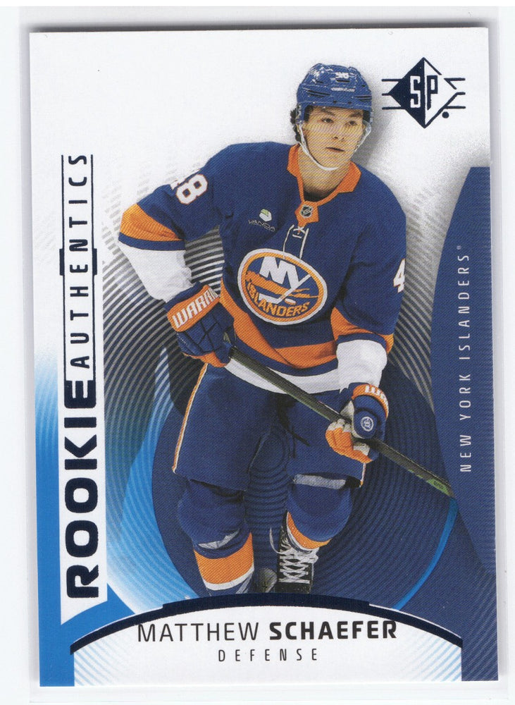 2025-26 Upper Deck Sp Hockey Rookie Authentics Blue #111 Rookie Rc Matthew Schaefer