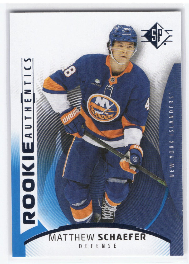 2025-26 Upper Deck Sp Hockey Rookie Authentics Blue #111 Rookie Rc Matthew Schaefer