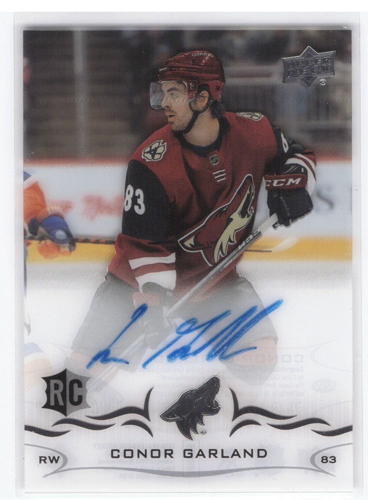 2018-19 Upper Deck Clear Cut Rc Ccr-Cg Rookie Rc Auto Conor Garland