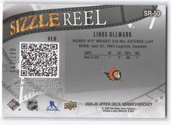 2025-26 Upper Deck Sizzle Reel Red Sr-50 Linus Ullmark /199