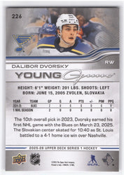 2025-26 Upper Deck Series 1 Young Guns #226 Rookie Rc Dalibor Dvorsky