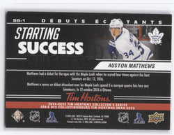 2024-25 Upper Deck Tim Hortons Collectors Series Starting Success Ss-1 Auston Matthews