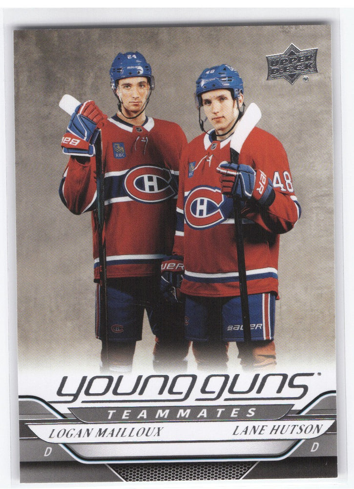 2024-25 Upper Deck Series 2 Young Guns Teammates #497 Rookie Rc Logan Mailloux Lane Hutson