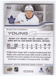 2025-26 Upper Deck Series 2 Young Guns #462 Rookie Rc Easton Cowan