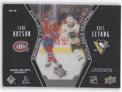2025-26 Upper Deck Spx Excellence Redefined Ex-8 Lane Hutson Kris Letang