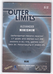 2025-26 Skybox Metal Universe Outer Limits Ol-32 Rookie Rc Alexander Nikishin /199