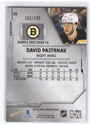 2025-26 Skybox Metal Universe Purple Spectrum Fx #25 David Pastrnak /199