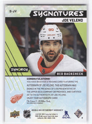 2024-25 Upper Deck Synergy Red Backcheck Signatures S-Jv Auto Joe Veleno /99