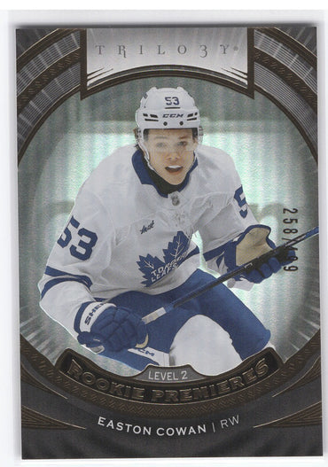 2025-26 Upper Deck Extended Rookie Premieres T-18 Rookie Rc Easton Cowan /499