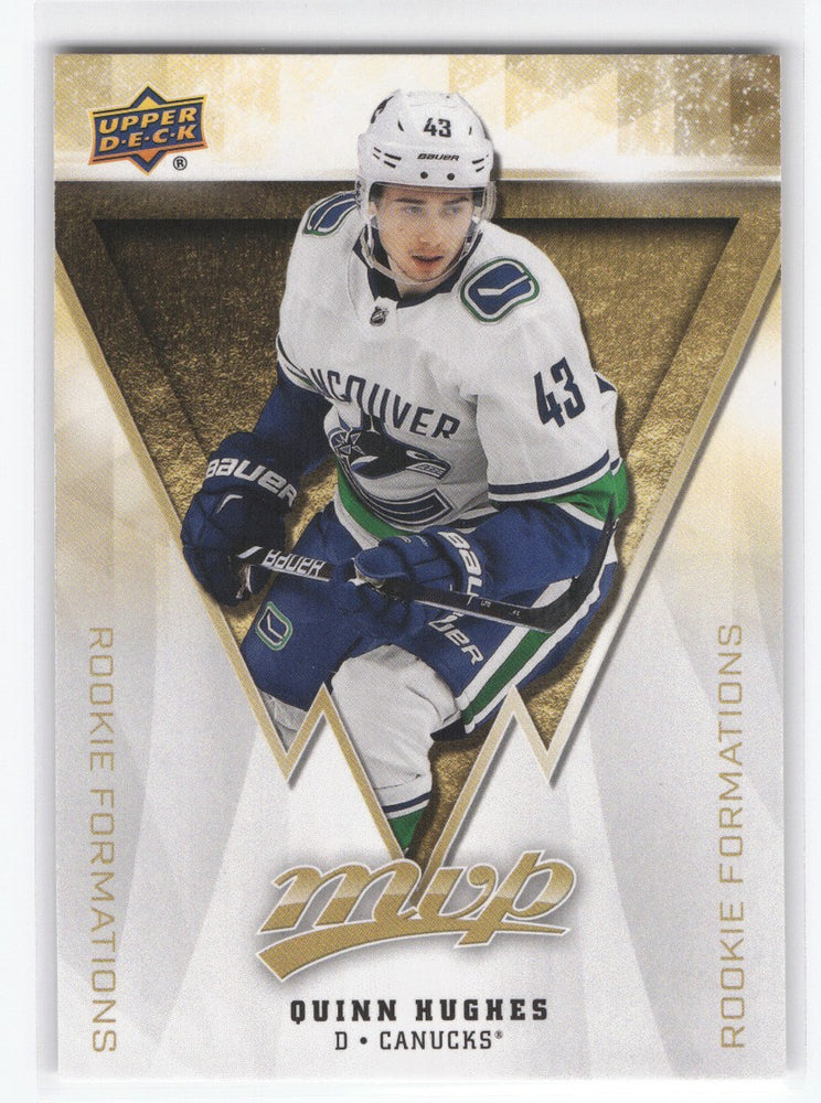 2019-20 Upper Deck Mvp Rookie Formations Rf-4 Rookie Rc Quinn Hughes