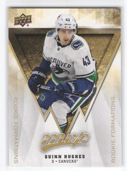 2019-20 Upper Deck Mvp Rookie Formations Rf-4 Rookie Rc Quinn Hughes