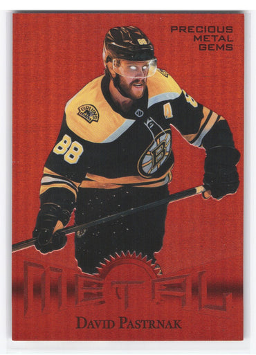 2025-26 Skybox Metal Universe Precious Metal Gems Rt-2 David Pastrnak /100