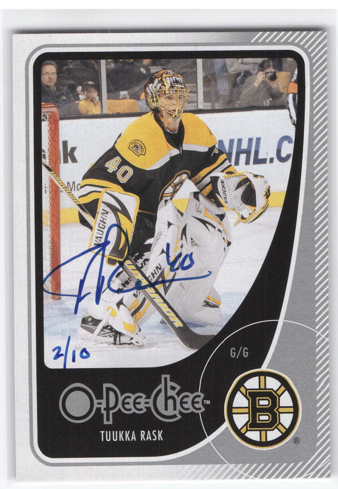 2010-11 Upper Deck O-Pee-Chee Redemtion Auto #161 Auto Tuukka Rask /10