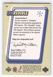 1999 Upper Deck Inkredible Pe Auto Phil Esposito