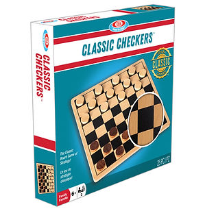 WOODEN CLASSIC CHECKERS