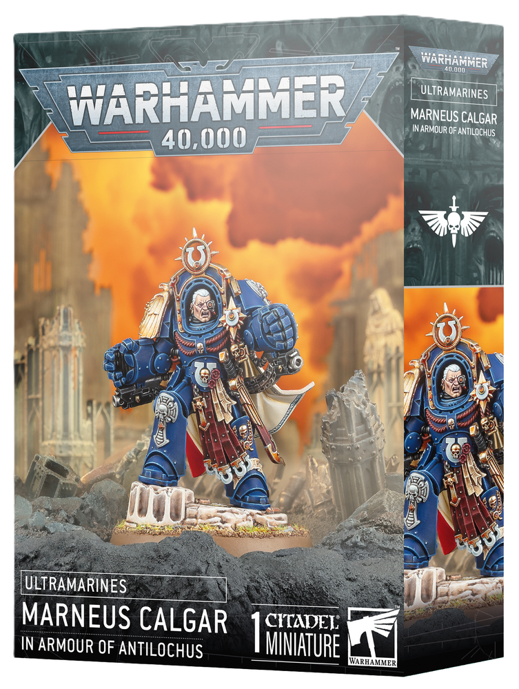 WARHAMMER 40,000 ULTRAMARINES MARNEUS CALGAR IN ARMOUR OF ANTILOCHUS