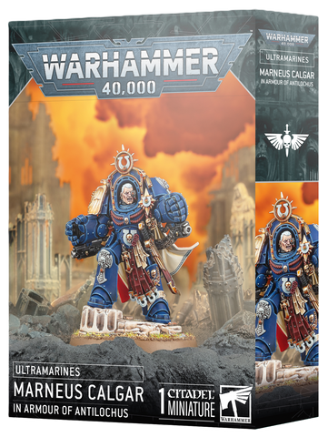 WARHAMMER 40,000 ULTRAMARINES MARNEUS CALGAR IN ARMOUR OF ANTILOCHUS