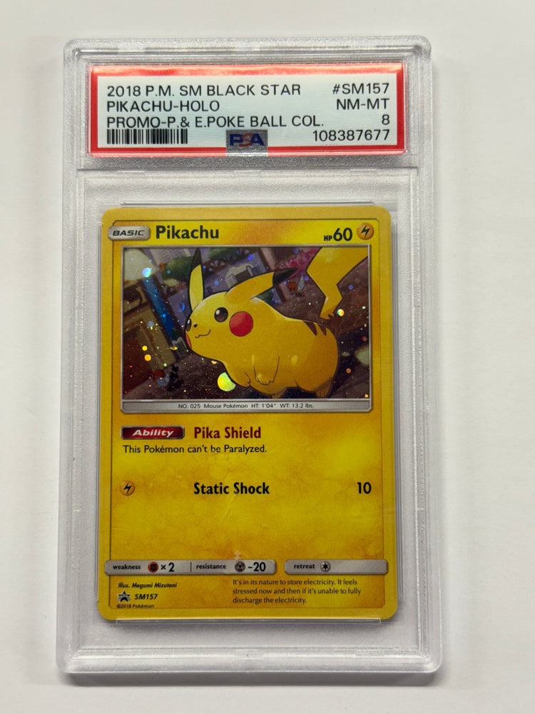 Pikachu (SM157) [Sun & Moon: Black Star Promos] Graded PSA 8
