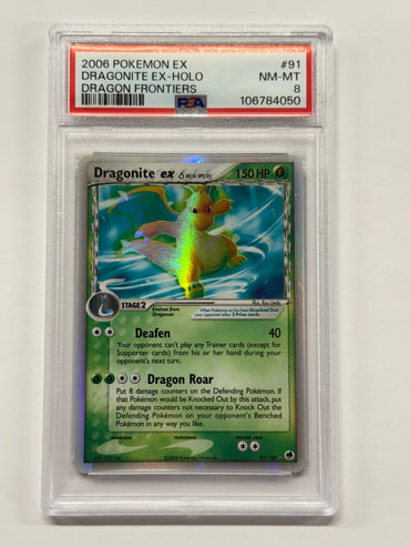 Dragonite ex (91/101) (Delta Species) [EX: Dragon Frontiers] Graded PSA 8