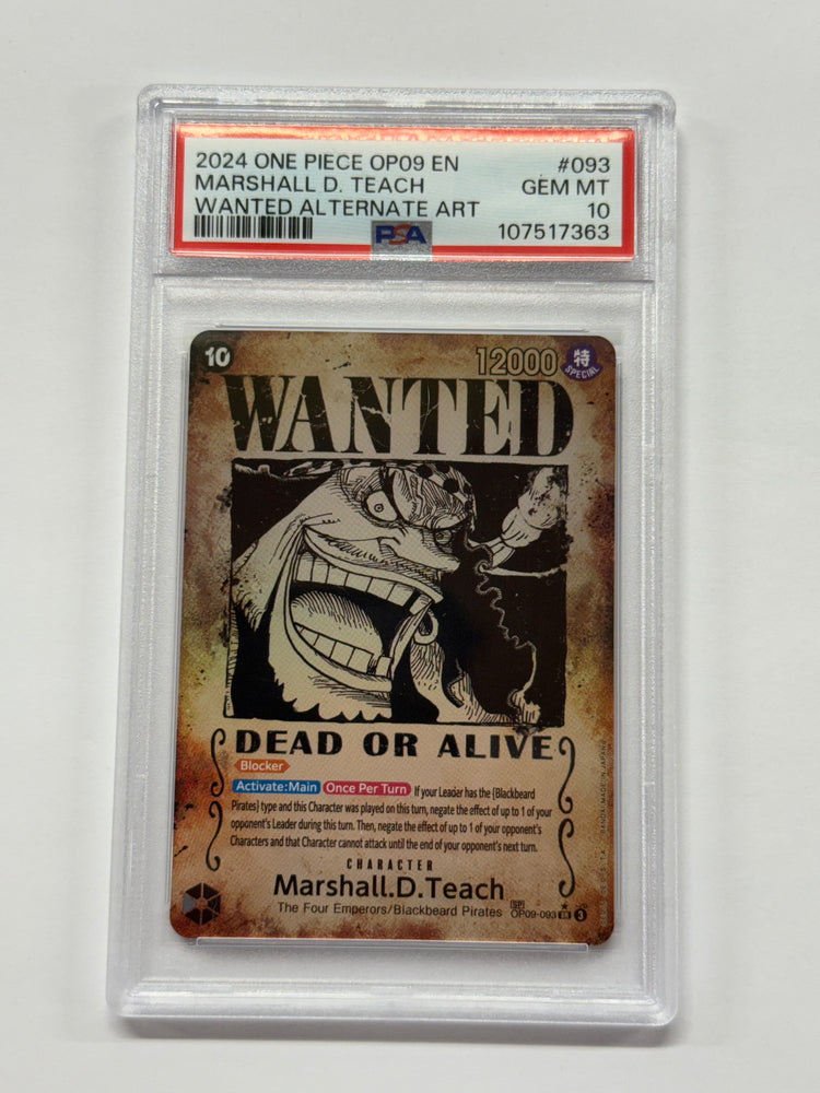 Marshall.D.Teach (Wanted Poster) [Emperors in the New World] Graded PSA 10