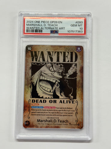 Marshall.D.Teach (Wanted Poster) [Emperors in the New World] Graded PSA 10