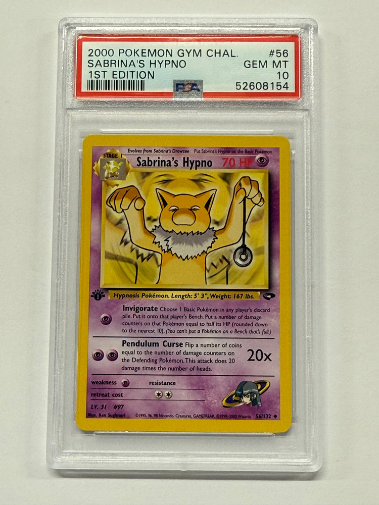 Sabrina's Hypno (56/132) [Gym Challenge 1st Edition] Graded PSA 10