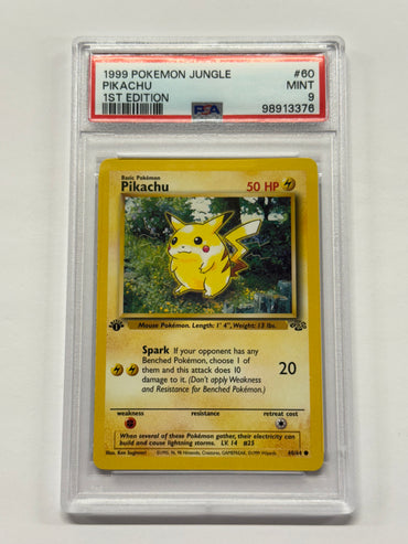 Pikachu (60/64) [Jungle 1st Edition] Graded PSA 9