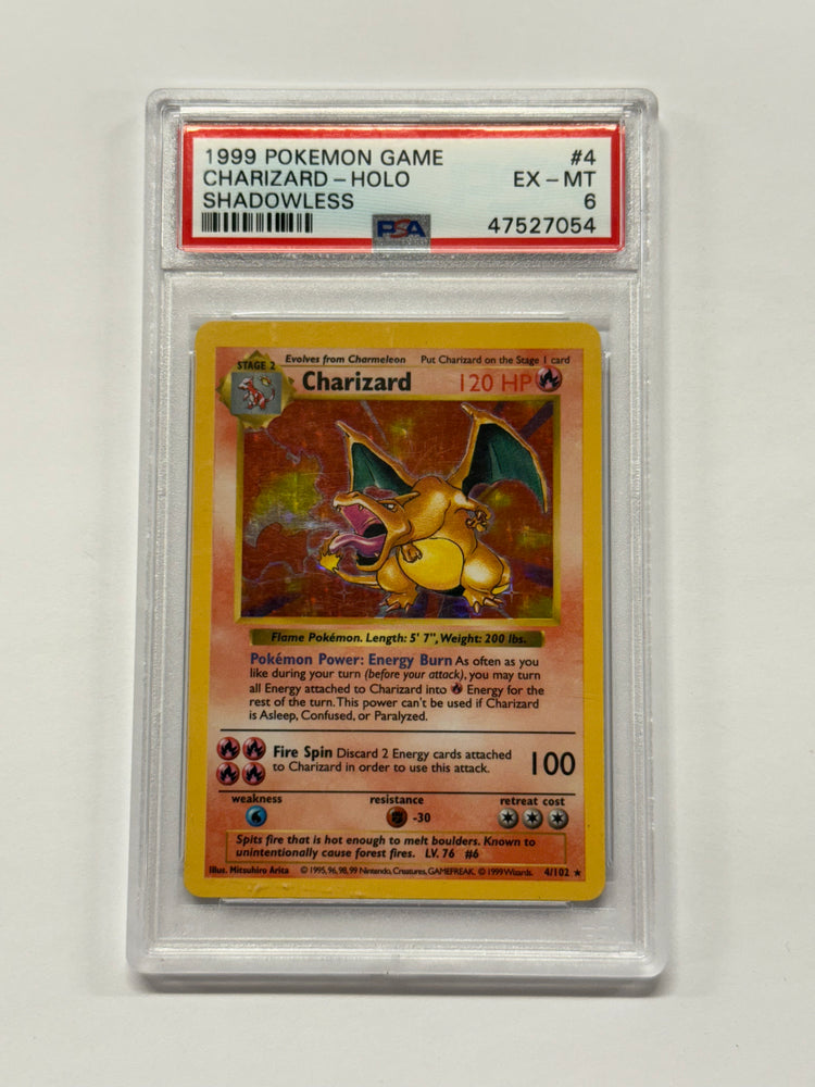Charizard (4/102) [Base Set Shadowless Unlimited] Graded PSA 6