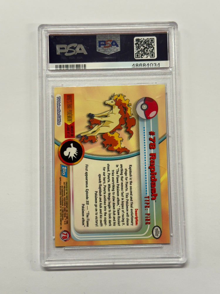 Topps 2000 Rapidash Rainbow Foil Graded PSA 7