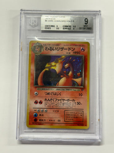 Dark Charizard (006) 1997 Rocket Gang Holo Graded Japanese BGS 9