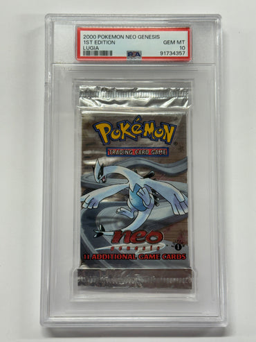 Pokemon Neo Genesis 1st Edition Booster Pack Graded PSA 10