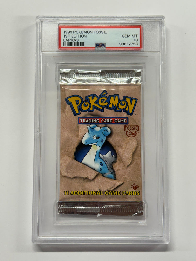 Pokemon Fossil 1st Edition Booster Pack Graded PSA 10