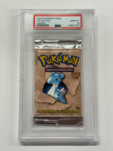 Pokemon Fossil 1st Edition Booster Pack Graded PSA 10