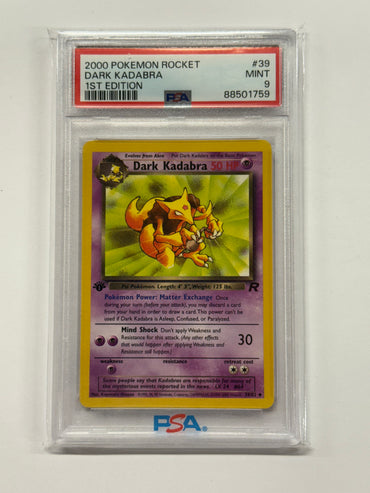 Dark Kadabra (39/82) [Team Rocket 1st Edition] Graded PSA 9