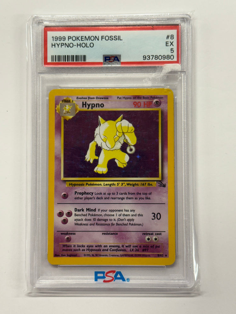 Hypno (8/62) [Fossil Unlimited] Holo Graded PSA 5
