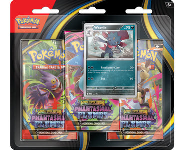 POKEMON ME02 PHANTASMAL FLAMES 3PK BLISTER (LIMIT 1)