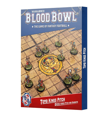 WARHAMMER BLOOD BOWL TOMB KINGS TEAM PITCH DOUBLE-SIDED PITCH AND DUGOUTS