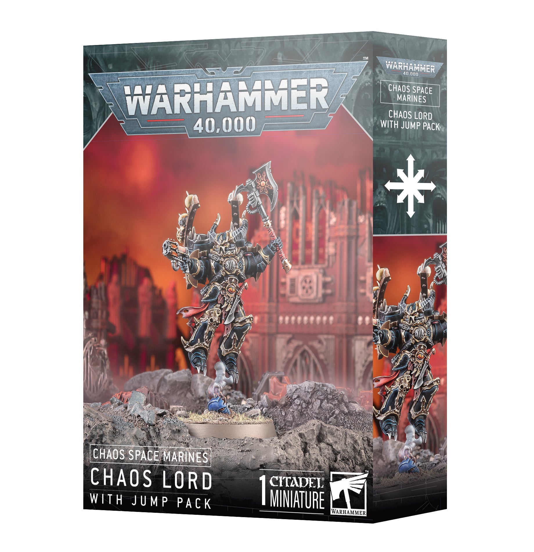 WARHAMMER 40,000 CHAOS SPACE MARINES CHAOS LORD WITH JUMP PACK