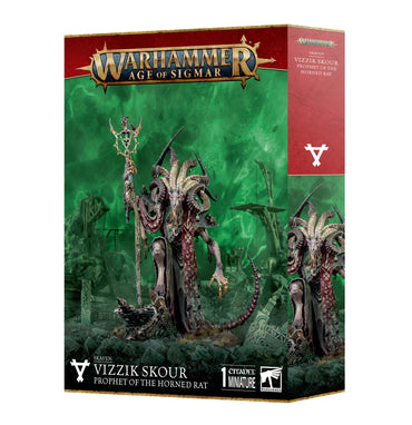 WARHAMMER: AGE OF SIGMAR SKAVEN VIZZIK SKOUR PROPHET OF THE HORNED RAT