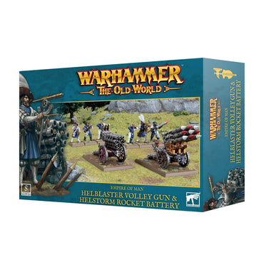 WARHAMMER: THE OLD WORLD EMPIRE OF MAN HELBLASTER VOLLEY GUN AND HELSTORM ROCKET BATTERY