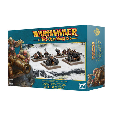 WARHAMMER: THE OLD WORLD DWARFEN MOUNTAIN HOLDS DWARF CANNON AND ORGAN GUN